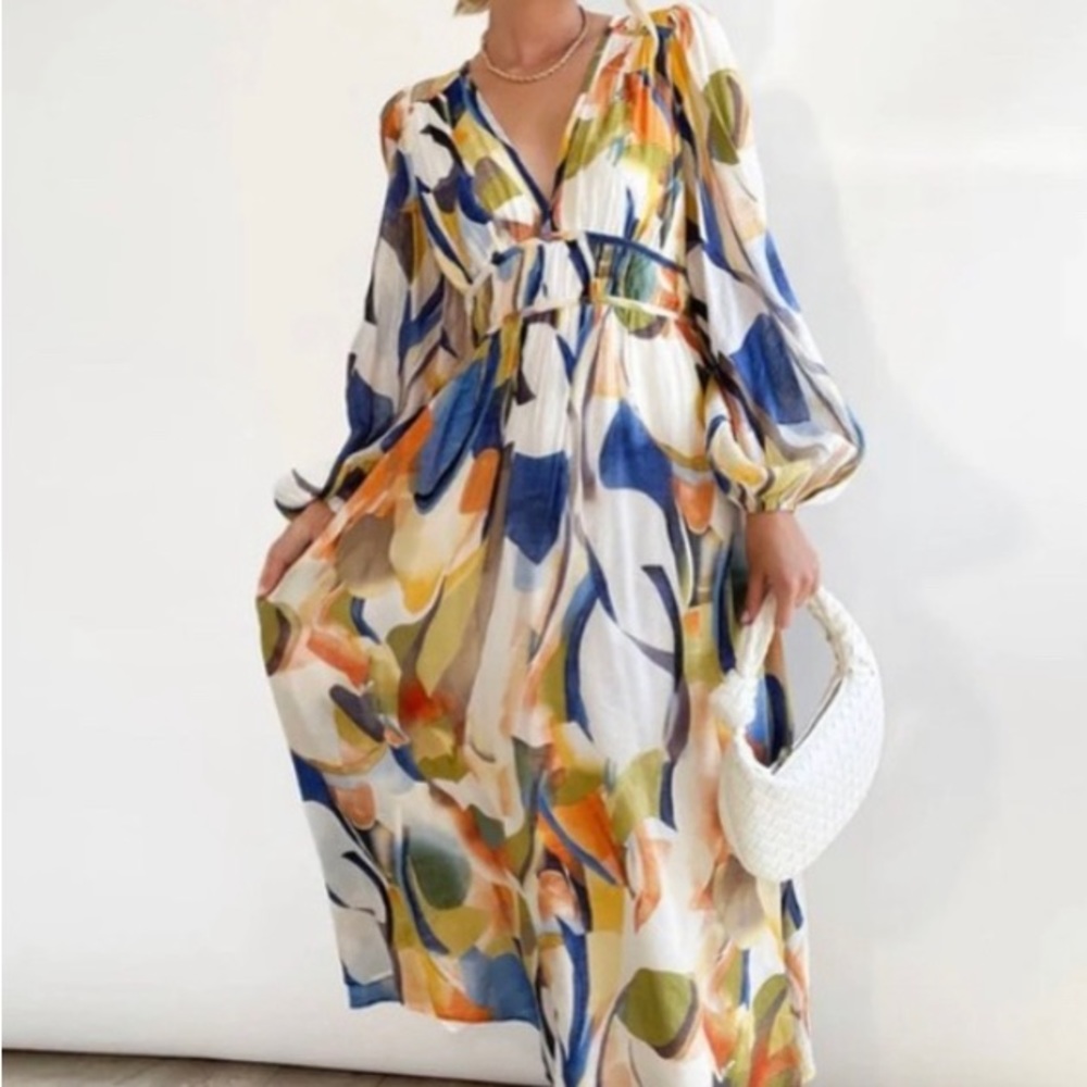 😍Gorgeous Summer dress. Multi colored. Size L